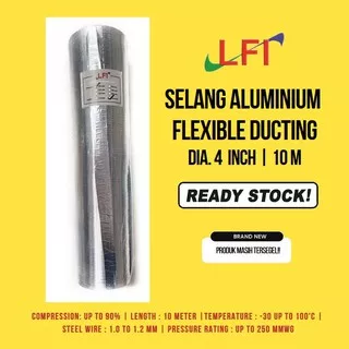 Aluminium Selang Flexible Ducting Exhaust Fan 4 (10 cm) - pjg 10 m