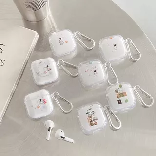 Case untuk Mini Pro4/Pro5 Astronot Kartun Case untuk Inpods Pro4 Earphone Transparan Protector