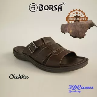 SANDAL BORSA CHEKKA -  SENDAL KULIT ASLI u/ PRIA ORIGINAL BORSA