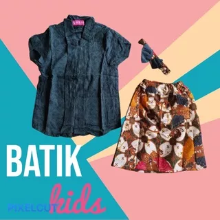 SETELAN KEBAYA BATIK ANAK DOBY HIJAU TUA SET DOBBY BATIK ANAK HIJAU KEBAYA BATIK ANAK PREMIUM HIJAU