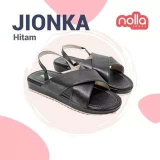 Sepatu Sandal Wanita Tali Silang Casual Cewek Santai Cantik Sendal Platform Perempuan Jionka