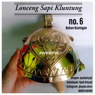 Lonceng Sapi Kuningan no6 Lonceng kuningan no 6 Kluntung klontong klintingan krincingan Besar Jumbo lonceng Pagar