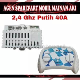 ?Ready?Receiver+Remote Control 2,4Ghz 12v Putih 40A (modul PCB) mobil aki,pliko,PMB,Wim cycle