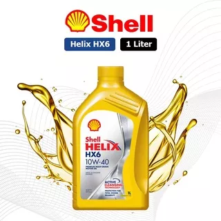 Oli Shell Helix HX6 1 LITER 10w-40 Oil Shell ORIGINAL ASLI ORI HX 6 10 W 40 SHEL 1L 1LT / Oli Shell Helix HX 6