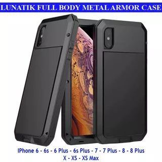 IPhone 6 6s 7 Plus 8 X XS Max Lunatik Full Body Metal Armor Hard Soft Case Casing Cover Outdoor