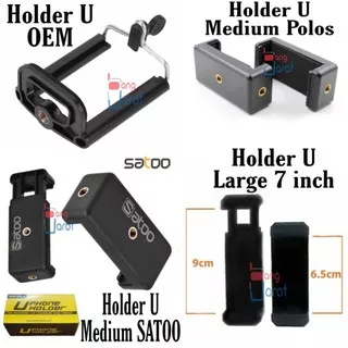 phone holder U SATOO OEM ukuran Medium & Large clamp holder HP holder U SATOO holder U OEM holder U large holder U medium clamp HP clamp hand phone holder handphone holder HP holder smartphone clamp smartphone clamp action cam holder Yi Cam holder GoPro