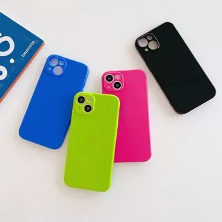 HL| Casing hp iPhone 12 13 6 6s 7 8 Plus X Xr Xs Max 11 12 Pro Max SE 2020 Soft Jelly Fruit Red Green Blue Black TPU Silicone Handphone Case