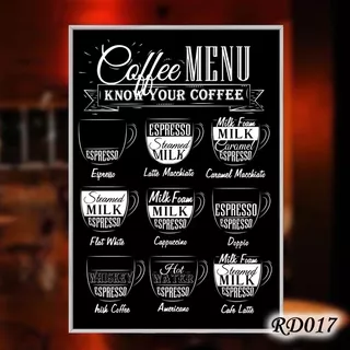 METH RD017 FRAME COFFEE LATTE MENU KITCHEN COOKING 60X90 WALLSTICKER STIKER DINDING WALL STIKER QUOTE STIKER DINDING WALSTIKER WALLSTIKER WALLPAPER KATA BIJAK MOTIVASI RETRO KLASIK WALLSTICKER WALL STICKER STICKERS