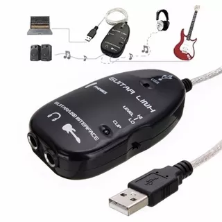 USB Guitar Link Cable Kabel Link Gitar USB Soundcard Gitar Recording