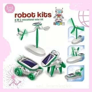 diy paket merakit 6 in 1 solar robot kit mainan kado anak cowok laki laki science