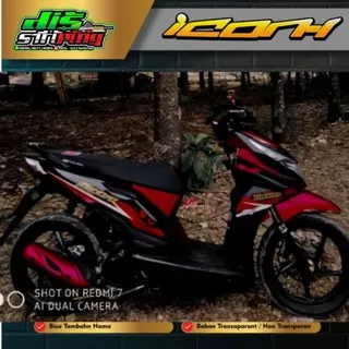 striping/sticker honda beat new tahun 2018 untuk body hitam costum 0024