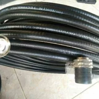 Kabel Heliax 5/8 panjang 20meter terpasang connector din male