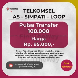 Pulsa Transfer Telkomsel 100.000