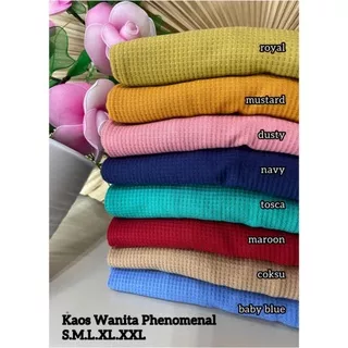 PHENOMENAL Kaos wanita lengan 3/4 PHENOMENAL Kaos Wanita polos