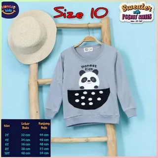 Size 10 (7-8 tahun) Sweater with Pocket series | Sweater Anak Branded | Sweater Honest