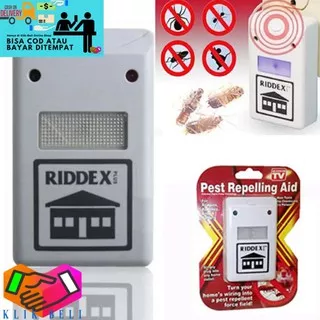 Riddex Plus Merah Quad Alat Pengusir Tikus Kecoak Serangga Nyamuk Lalat Pest Repelling Aid