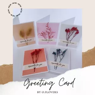 Kartu Ucapan Vintage Aesthetic Bunga Kering Rustic Dried Flower Greeting card