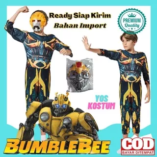 Kostum Anak Bumblebee Transformer Import Busa Otot Baju Laki Cowok Cosplay Ultah
