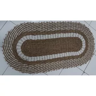 Karpet Oval Anyam / Karpet lantai meteran / LEBIH PANJANG & TEBAL / KARPET Oval / ANTI Rayp / anti jamur / Karpet lantai