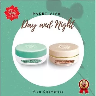 PAKET VIVA #1: Special Day Cream & Collagen Night Cream 22 gr | Krim pagi dan malam | Pelembab Muka
