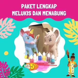 DIY CELENGAN KUDA PONI PAINTING KIT I MEWARNAI CELENGAN I KREATIFITAS ANAK I MAINAN ANAK I SURABAYA