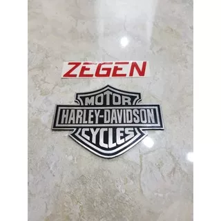 Emblem plat harley davidson motor cycles simbol