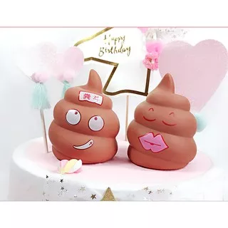 hiasan kue pup cute topper cake figure set squishy