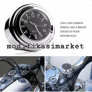 KKS Perak Jam Motor Jam Quartz untuk Stang Handlebar Motor /Sepeda Tahan Air Waterproof Motorcycle Clock