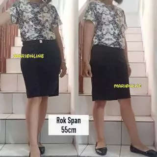 Rok span pendek hitam 55cm