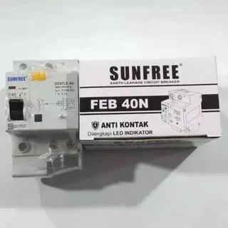 Anti Kontak ELCB 40 A Sunfree FEB 40N disertai LED Indikator / Anti kontak Sunfree 40 A / Antikontak