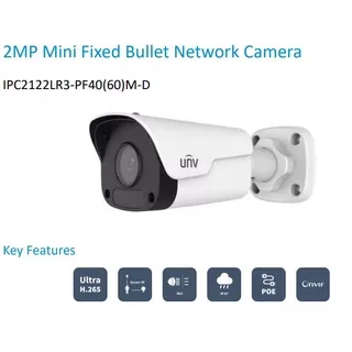 Camera UNV IPC2122LR3-PF40 2MP Mini Fixed Bullet Network Camera