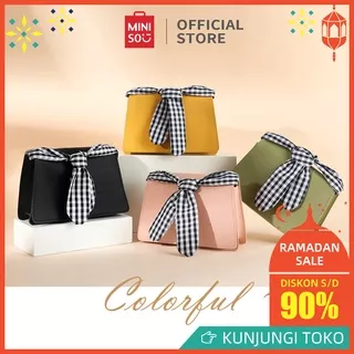 Miniso Official Tas Selempang Scarf Messenger Wanita / Sling Bag / Tote Bag / Handbag / Shoulder Bag tas wanita terbaru 2021