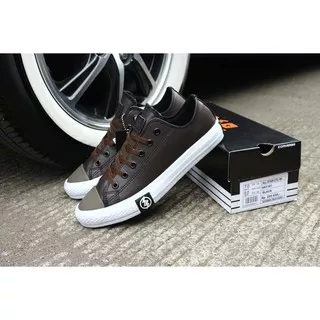 SEPATU CONVERSE ALLSTAR UNDEFEATED KULIT BROWN LEATHER PENDEK CLASSIC CT2 CASUAL PRIA WANITA TRENDY