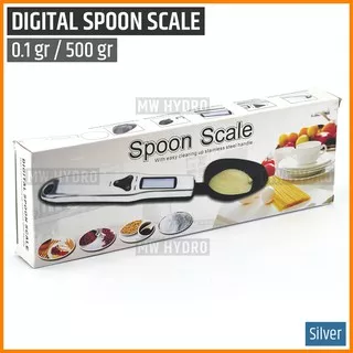 Digital Spoon Scale 0.1 gr / 500 gr, Timbangan Sendok Digital - Silver
