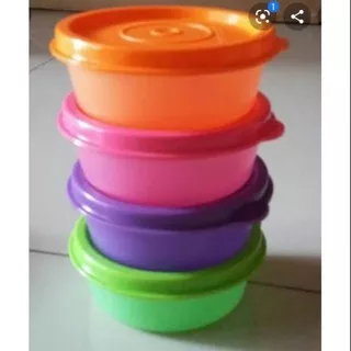 Tupperware Small Round Container 1pcs wadah obat saos peniti