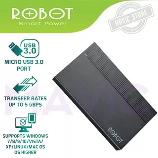 External Hard Disk ROBOT RSHD10 Casing HDD Enclosure 2.5 Inch SATA USB 3.0 - Garansi Resmi 1 Tahun
