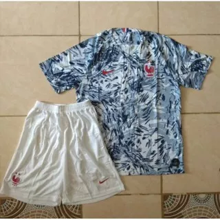 Stelan Jersey Baju Sepak Bola 1 Satu Stel Set Timnas Prancis Perancis France Away Home XXL 2020 2021