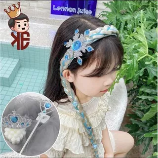 Frozen Hair accessories set/frozen bando/frozen mahkota/frozen tongkat sihir