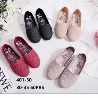 4.4 Mega SD Sepatu Karet Anak Perempuan Import Flatshoes Anak Sekolah 401 Kids Balance