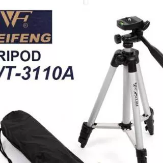 Tripod Kamera / Handphone - Original Weifeng Portable Tripod Stand 4-Section Aluminum Legs WT-3110A