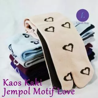 Kaos kaki jempol motif - Love