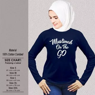 Kaos Muslim Wanita Panjang SP-WLMSAK378 MUSLIMAH ON THE GO Baju Muslimah