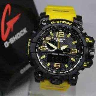 JAM TANGAN G SHOCK GWG-1000 GWG Mudmaster Double Time Rubber HITAM KUNING