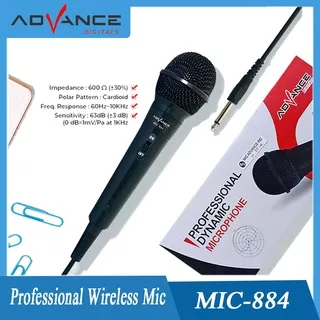 Mic Kabel Advance MIC 884 / Mic Karaoke Profesional Dynamic Microphone mikrofon kabel mic kabel murah