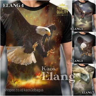 Kaos Gambar ELANG Terbang Baju Kaos ELANG Kaos Burung RAJAWALI T-shirt Kaos Elang Pria dan Anak Distro