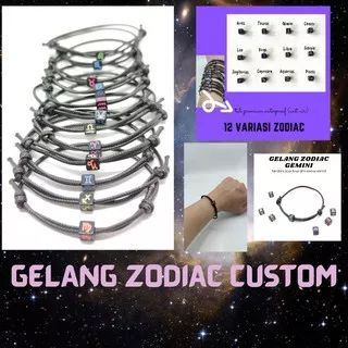 Gelang Tali Zodiac Rainbow Custom lambang desain Zodiak COD Rasi Bintang simbol handmade bracelet