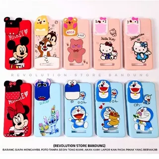 Silikon Hp Xiaomi 4A 5A Karakter Doraemon Hello Kitty Mickey Minnie Mouse Stitch Panda Tupai Bear Stitch Case Slot Card