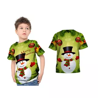 T-Shirt Anak New Design MERRY CHRISTMAS Art 05 3D Fullprint Sublimation