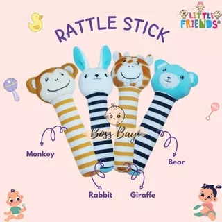 LITTLE FRIENDS Rattle Stick LFR201/02/03/04 - Boneka Stik Mainan Bayi Anak Bunyi Cit Cit