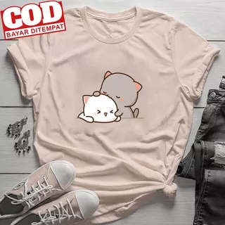 Kaos Wanita Kekinian Kaos Atasan Wanita Distro Oversize Kaos Printing OOTD Daily Tees Tmblr Tee Blus Wanita Blouse Wanita Kekinian Pakaian Wanita Terbaru Kaos Kata Oblong Wanita Terusan Wanita Kekinian Kaos Sticker Kucing Kaos Kucing GOMA AND PEACH